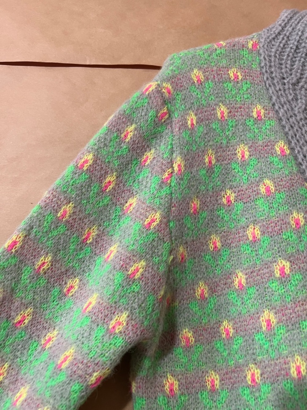 Dr Bloom | Voltereta Sweater Floral Jacquard Button Neck Alpaca Blend Size S/M - Picture 8 of 13